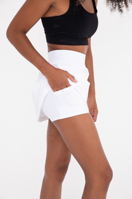 White A - Line Active Tennis Skort - STYLED BY ALX COUTURESKORTS