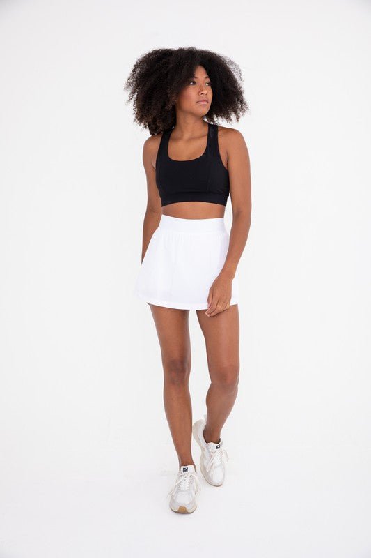 White A - Line Active Tennis Skort - STYLED BY ALX COUTURESKORTS