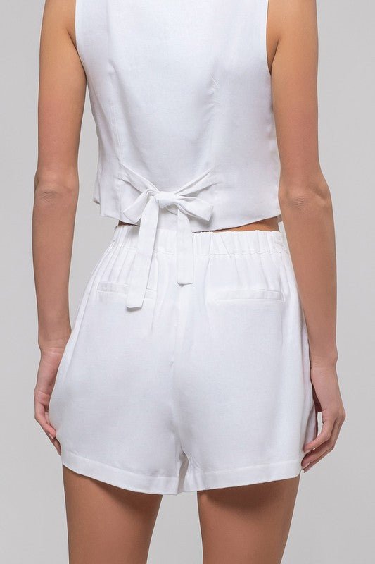 White Bermuda Chino Shorts - STYLED BY ALX COUTURESHORTS