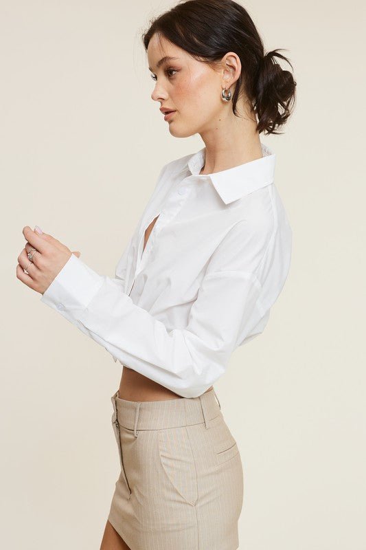 White Giselle Shirt - STYLED BY ALX COUTUREShirts & Tops