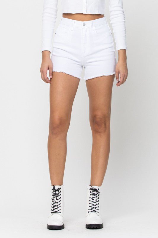 White High Rise Mom Short - STYLED BY ALX COUTURESHORTS
