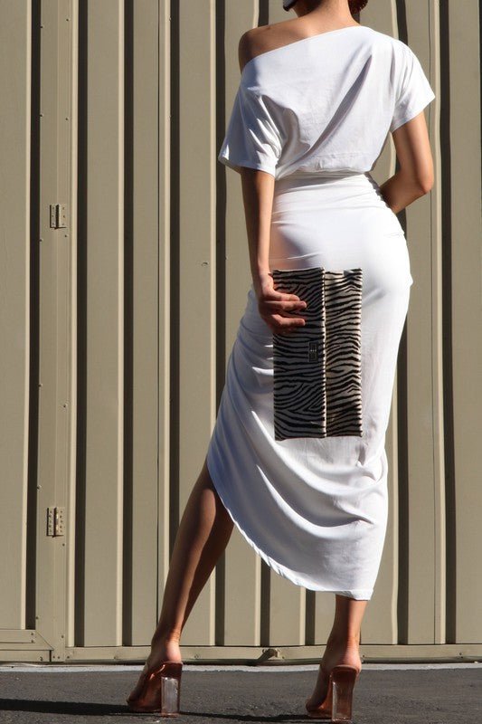 White Off Shoulder Bodycon Dress - STYLED BY ALX COUTUREDresses