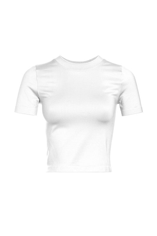 White Smooth Thick Banded Tee - STYLED BY ALX COUTUREShirts & Tops