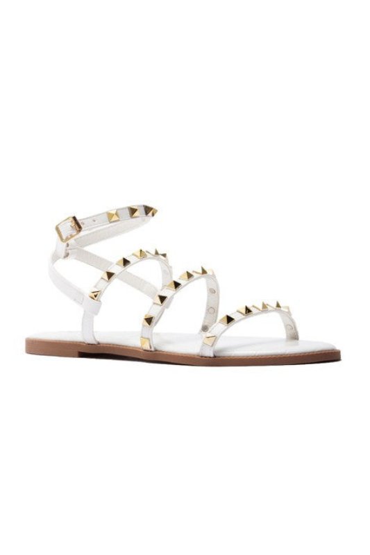 White Strappy Sandal - STYLED BY ALX COUTURESHOES