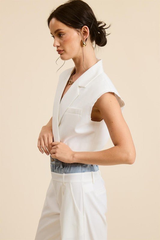 White Vest - STYLED BY ALX COUTUREShirts & Tops