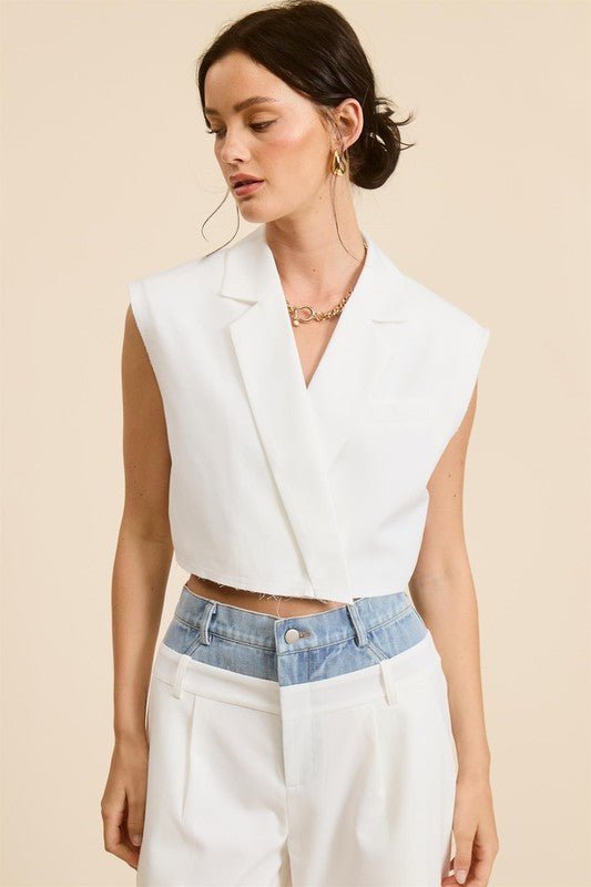 White Vest - STYLED BY ALX COUTUREShirts & Tops