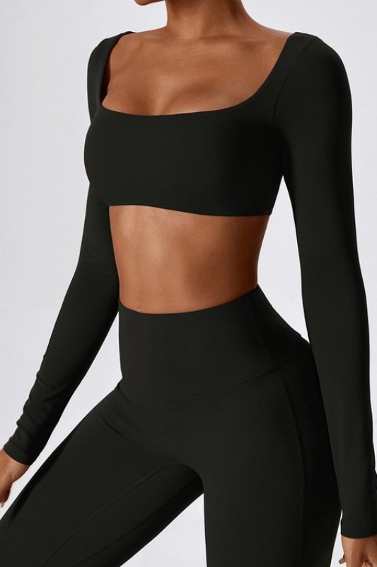 Zoey Long Sleeve Active Crop Top - STYLED BY ALX COUTUREShirts & Tops